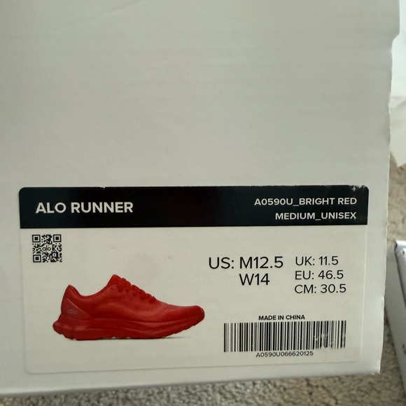 ALO Yoga Red Athletic Shoes - Picture 3 of 3